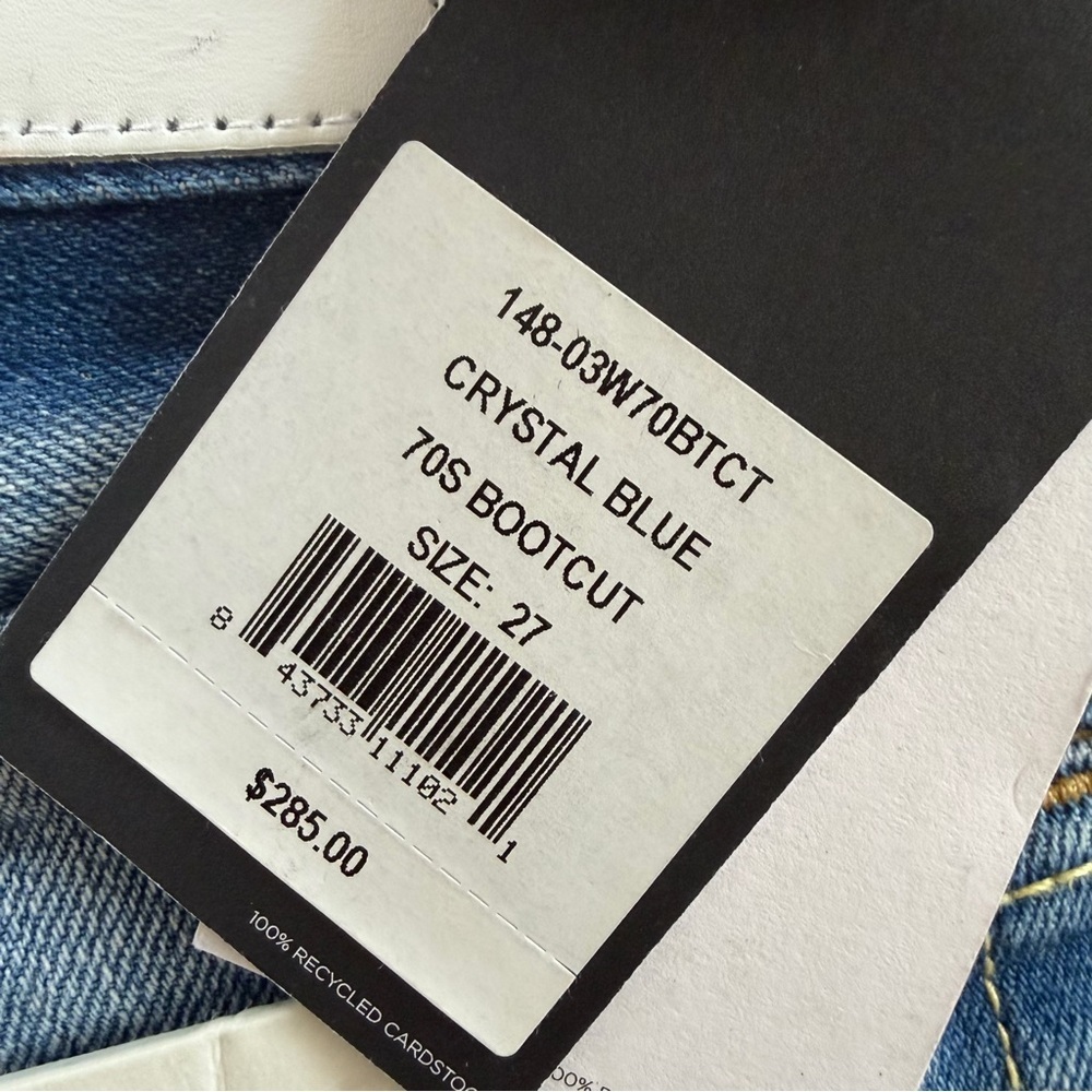RE/DONE 70s bootcut jeans denim crystal blue Classic flares pants NWT 27 - Picture 10 of 12
